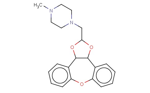 PIPERAZINE, 1-((3A,12B-DIHYDRODIBENZO(B,F)-1,3-DIOXOLO(4,5-D)OXEPIN-2-YL)METHYL)-4-METHYL-